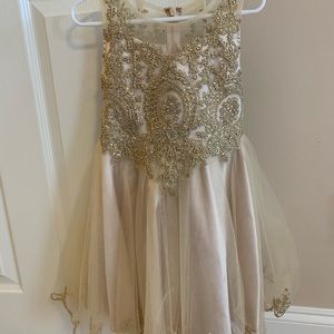 Girls Embellished Dress & Matching Hair Accessory